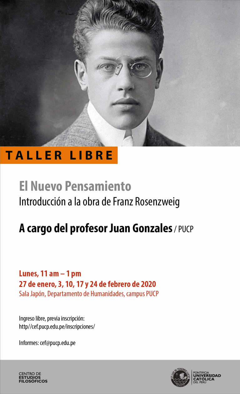 Taller libre: El Nuevo Pensamiento. Introducción a la obra de Franz Rosenzweig