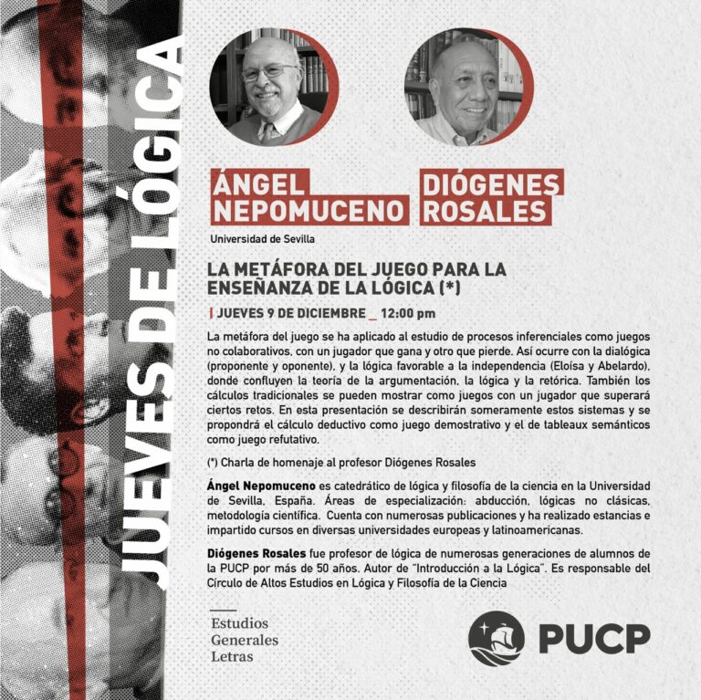 Charla «La metáfora del juego para la enseñanza de la lógica» de Ángel Nepomuceno (Universidad de Sevilla), en homenaje al profesor Diógenes Rosales