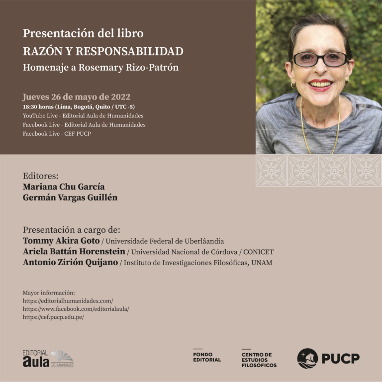 Presentación del libro «Razón y responsabilidad. Homenaje a Rosemary Rizo-Patrón»